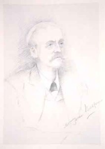 Portrait of Sir Arthur James Balfour 1848-1930 from an album on the Entente Cordiale