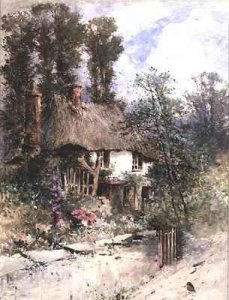 A Thatched Cottage in Summer