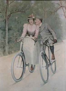 Couple going cycling