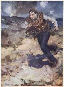 Heroic Middy carrying ammunition to the hardpressed British fighters