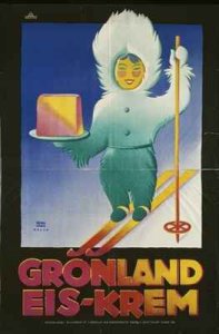 German advertisement for 'Greenland' ice cream