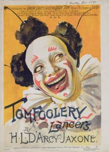 Front cover of the music score for 'Tom Foolery Lancers'