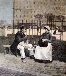 The Worker's Lunch, from 'Le Petit Journal', 1891