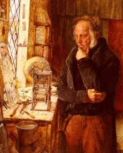 Our Village Clockmaker Solving a Problem, c.1859